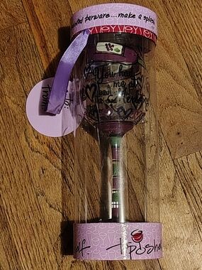 Hand-Painted Wine Glass with The Saying "You Had Me At Merlot'